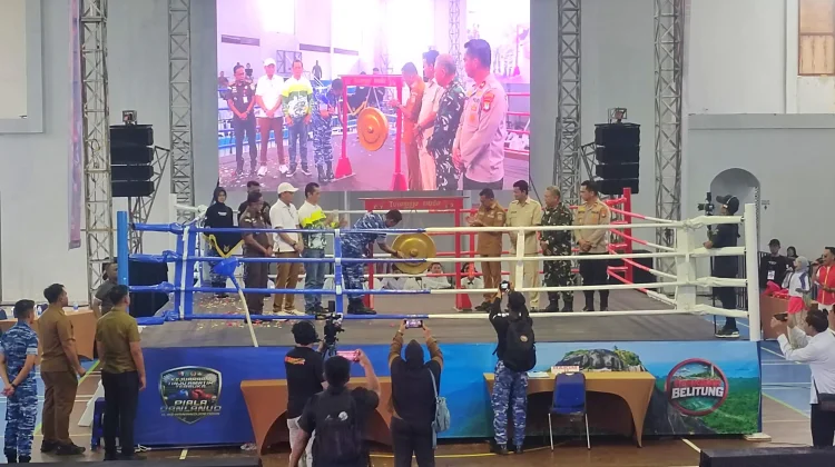 Puluhan Petinju dari Berbagai Daerah Ramaikan Piala Danlanud di Belitung
