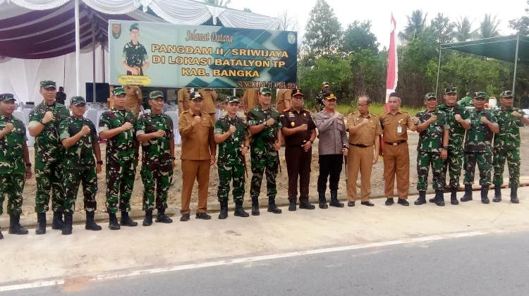 Pangdam II/Sriwijaya Tinjau Lokasi Pembangunan Batalyon TP di Bangka