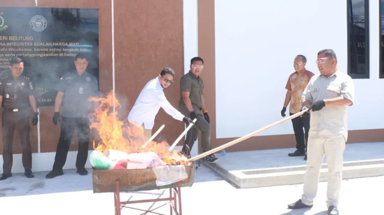 Kejaksaan Negeri Belitung Musnahan Barang Bukti Inkracht 2026