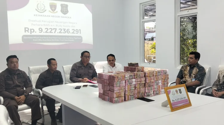 Kejari Bangka Kembalikan Uang Rp9,2 Miliar Masuk Kas Negara