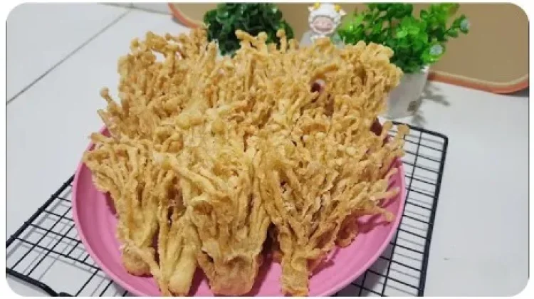 Dari Jamur Biasa Jadi Viral, Enoki Crispy Bikin Nagih