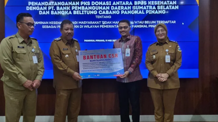 Pemkot Pangkalpinang Terima Bantuan Dana CSR dari Bank Sumsel Babel