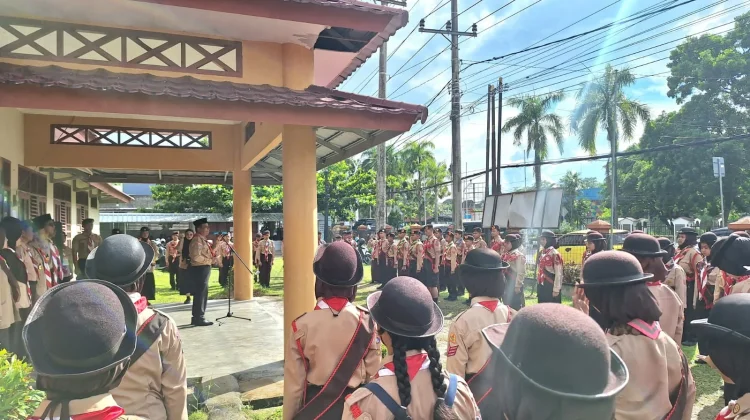Keberangkatan Pramuka Bangka ke Jamnas dapat Support Pemda