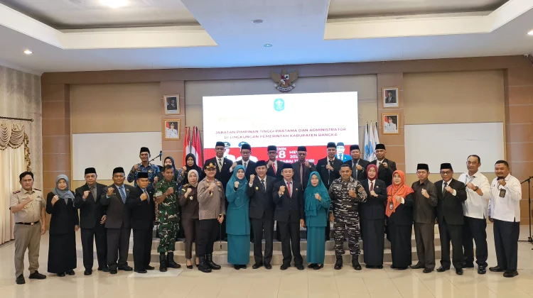 Bupati Bangka Lantik Sejumlah Pejabat Eselon 2 dan 3