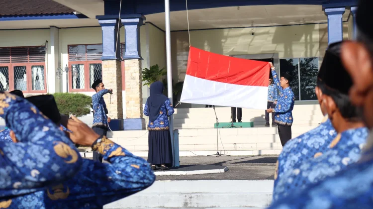 Upacara Harkitnas ke-118 di RRI Sungailiat, Gelorakan Semangat Boedi Utomo