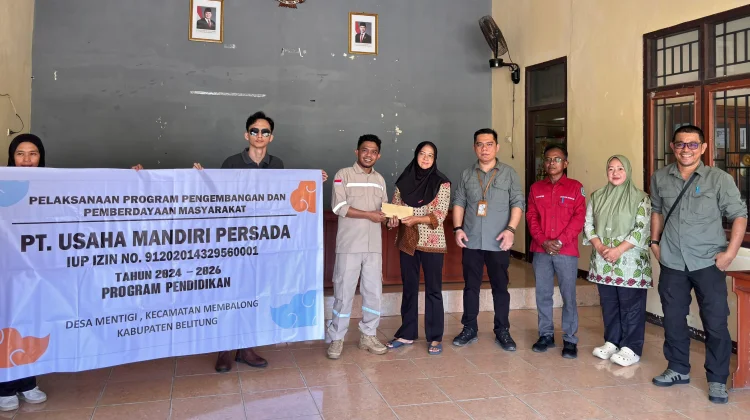 Cabdin ESDM Belitung Dampingi Perusahaan Menyaluran PPM di Desa Mentigi