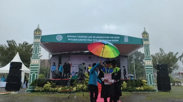 Ketua BKPRMI Bangka: Semangat Santri di tengah Hujan Bukti Cinta Al-Quran