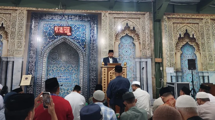 Wakil Menteri PPMI Ikuti Salat Iduladha di Masjid Muhajirin Pangkalpinang