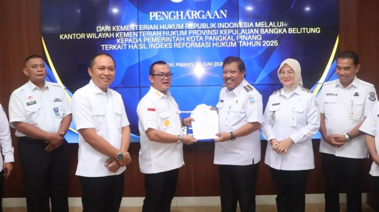 Pemkot Raih Penghargaan Kemenkum RI atas Indeks Reformasi Hukum