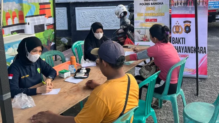 Polres Bangka Gelar Cek Kesehatan Gratis HUT Bhayangkara 2026