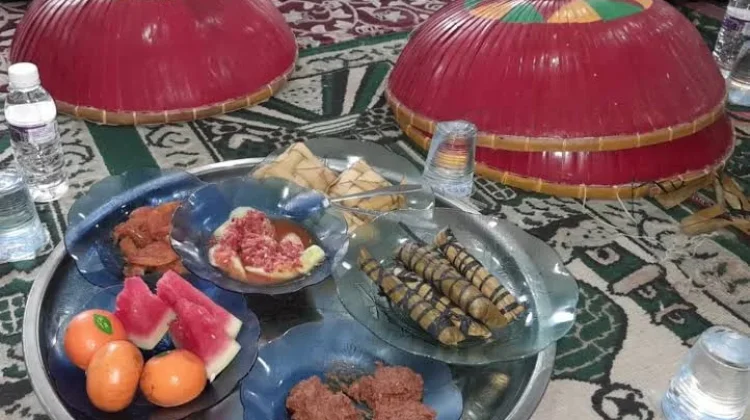 Peringatan 1 Muharram di Kenango, Nganggung di Masjid