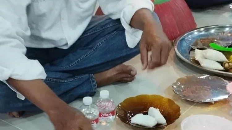 Peringatan 1 Muharram di Kenango, Nganggung di Masjid