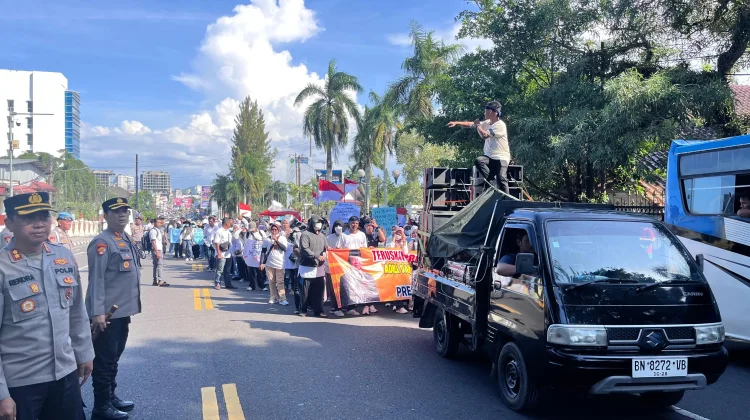 Dikawal 115 Personel, Aksi Dukung Prabowo di Pangkalpinang Berjalan Humanis