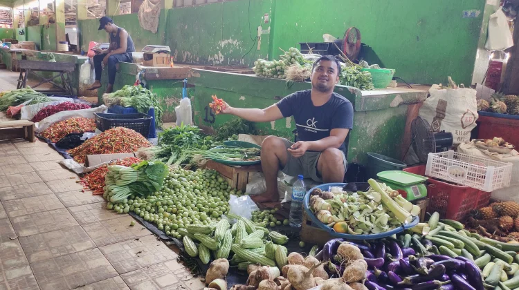 Daya Beli Menurun, Pedagang di Pasar Tanjungpandan Keluhkan Omzet Turun