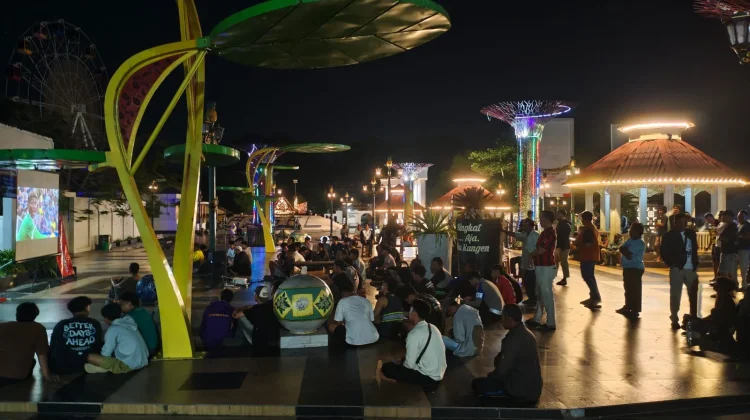 Ratusan Orang Nobar Brazil vs Jepang di Himpang Lime Habang Toboali