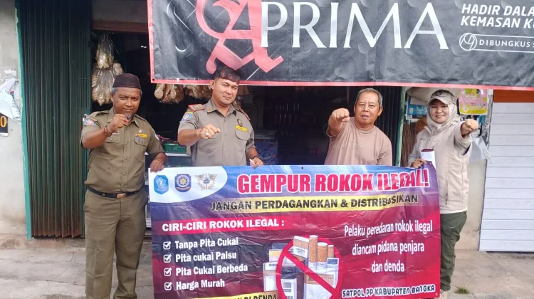 Pengawasan Intensif, Satpol PP Bangka Tekan Rokok Ilegal Lebih 50 Persen