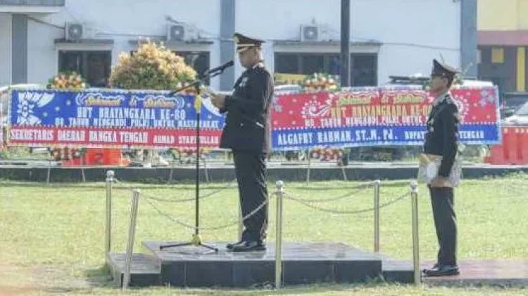 Polres Bangka Tengah Gelar Upacara & Syukuran HUT ke-80 Bhayangkara