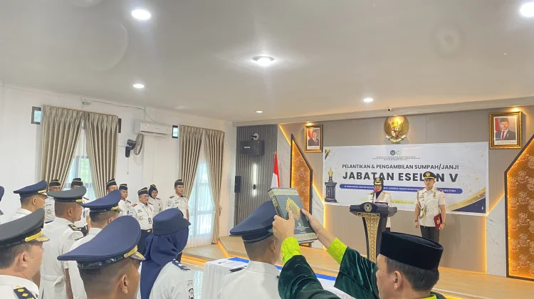 Puluhan Pejabat Jajaran Kanwil Ditjen Pas Babel Dilantik