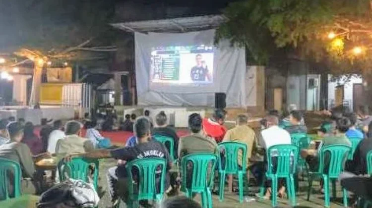 Wabup Efrianda "Ngulon" Warga Sungaiselan Nobar Argentina vs Mesir