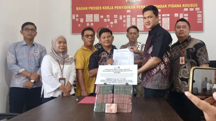 Kejati Babel Terima Pengembalian Kerugian Negara Tipikor Pertambangan Timah