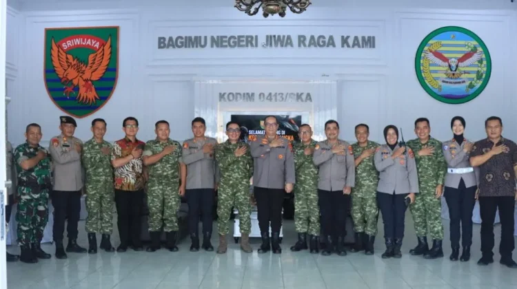 Silaturahmi ke Kodim 0413/BKA, Kapolresta Perkuat Kolaborasi Jaga Kondusivitas