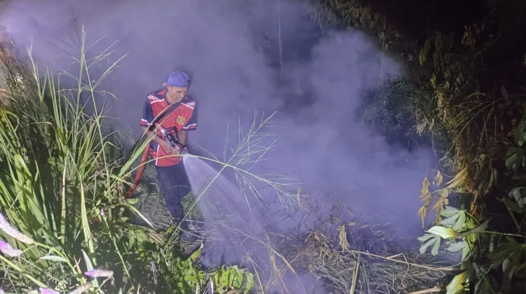 Ulah Oknum Bakar Sampah Sembarang, Damkar Bangka Dibuat Sibuk