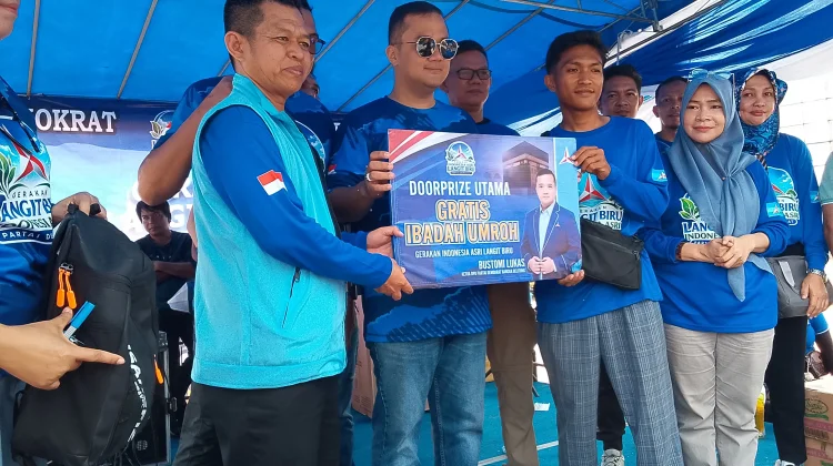 Ikut Senam dan Cek Kesehatan, Simpatisan Demokrat di Bangka Dapat Hadiah Umroh