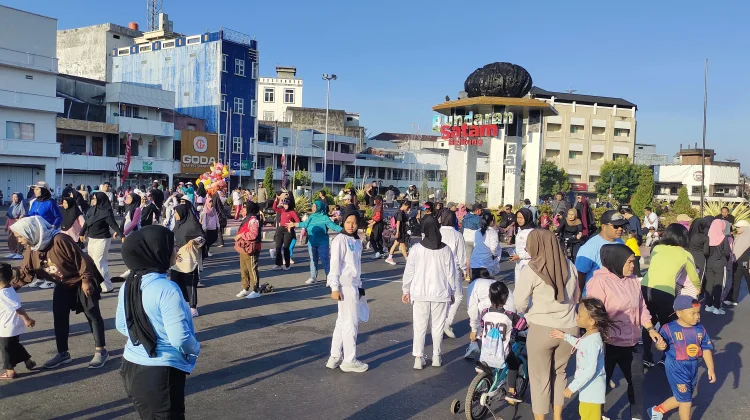 Tambah Ramai, CFD Pekan Keempat di Tanjungpandan Dipadati Warga