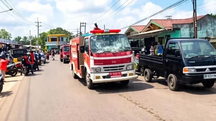 Satu Armada Damkar Beltim Rusak akibat Aksi Demo Timah