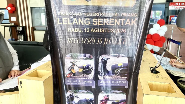 Kejati Babel Gelar Lelang Serentak Barang Rampasan Negara