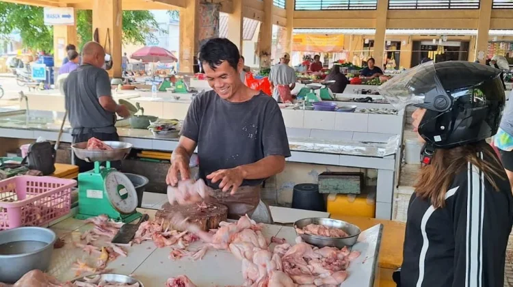 Harga Ayam di Sungailiat Tinggi, di Pasar Aik Kenango Tembus Rp50 ribu Sekilo