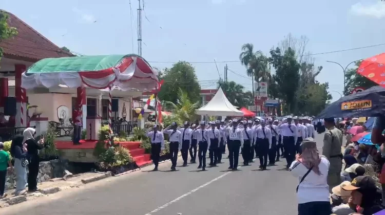Gerak Jalan Tingkat Kabupaten Bangka Diikuti 215 Peserta