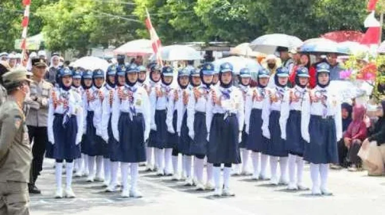 234 Regu Ikuti Pawai Indah HUT ke-81 RI di Koba