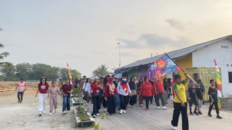 Ratusan Warga Nelayan 1 Ramaikan Jalan Sehat Peringati HUT ke-81 RI