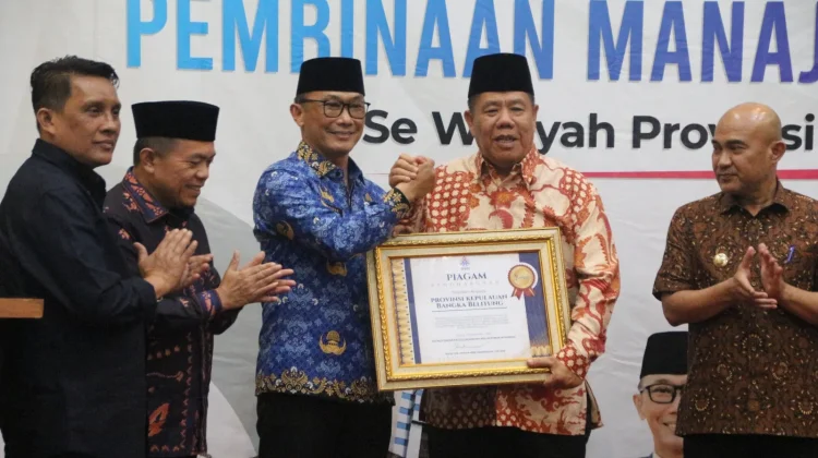 Pemprov Babel Terima Piagam Penghargaan Manajemen Talenta dari BKN RI