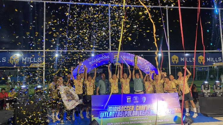 Kejuaraan Mini Soccer HUT Lalu Lintas Bhayangkara ke-71 Polda Babel Berakhir