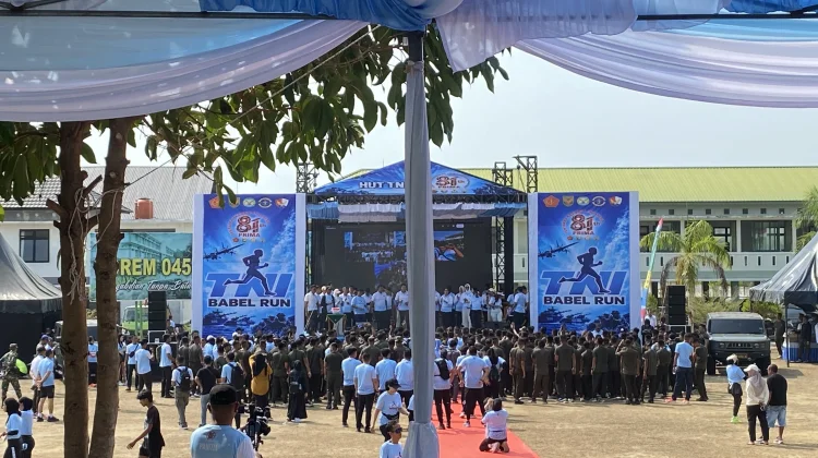 1.800 Peserta Meriahkan TNI Babel Run di Korem 045/Gaya