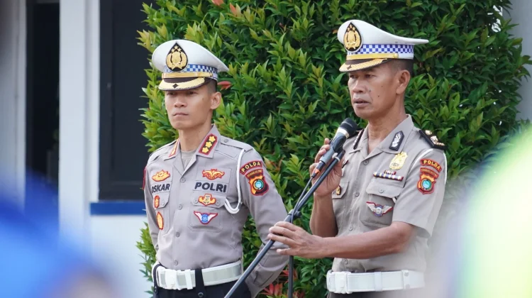 Ditlantas Polda Babel Gelar Upacara Kenaikan Pangkat Pengabdian Kompol Ramos