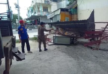 Satpol-PP Bangka Tertibkan Bangunan Liar di Pasar Mambo