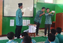Pasangan Amsyar-Asyraf Jabat Ketua-Wakil OSIM MTs Bahrul Ulum Sungailiat