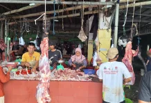 Harga Daging Rp160 ribu per-kg di Pasar Higienis