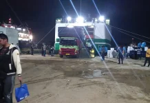 KM Srikandi Lines tiba di Pangkalbalam, Aparat Pastikan Keamanan Maksimal