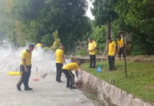 Polres Bangka Gelar Kerja Bakti di Hutan Kota Sungailiat