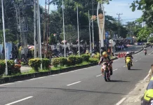 Warga Bangka Antusias Saksikan Road Race Bhayangkara