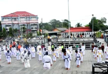 Puluhan Karateka Beltim Ikuti Peringatan HUT ke-55 INKAI