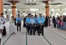 CJH Kloter 8  Bangka Berangkat ke Asrama Haji