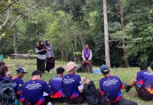 Pramuka SMPN 9 Pangkalpinang Gelar Hiking Bukit Mangkol