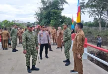 Danrem 045/Garuda Jaya Tinjau 'Jembatan Garuda' di Toboali