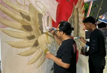Mural Mini Persahabatan, Cara Mahasiswa UBB Kenalkan Nilai Pancasila Anak SD