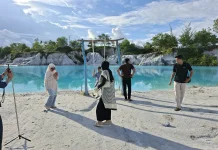 Wisata ke "Danau Biru" Bangka Tengah, Spot Swafoto Jangan Lupa
